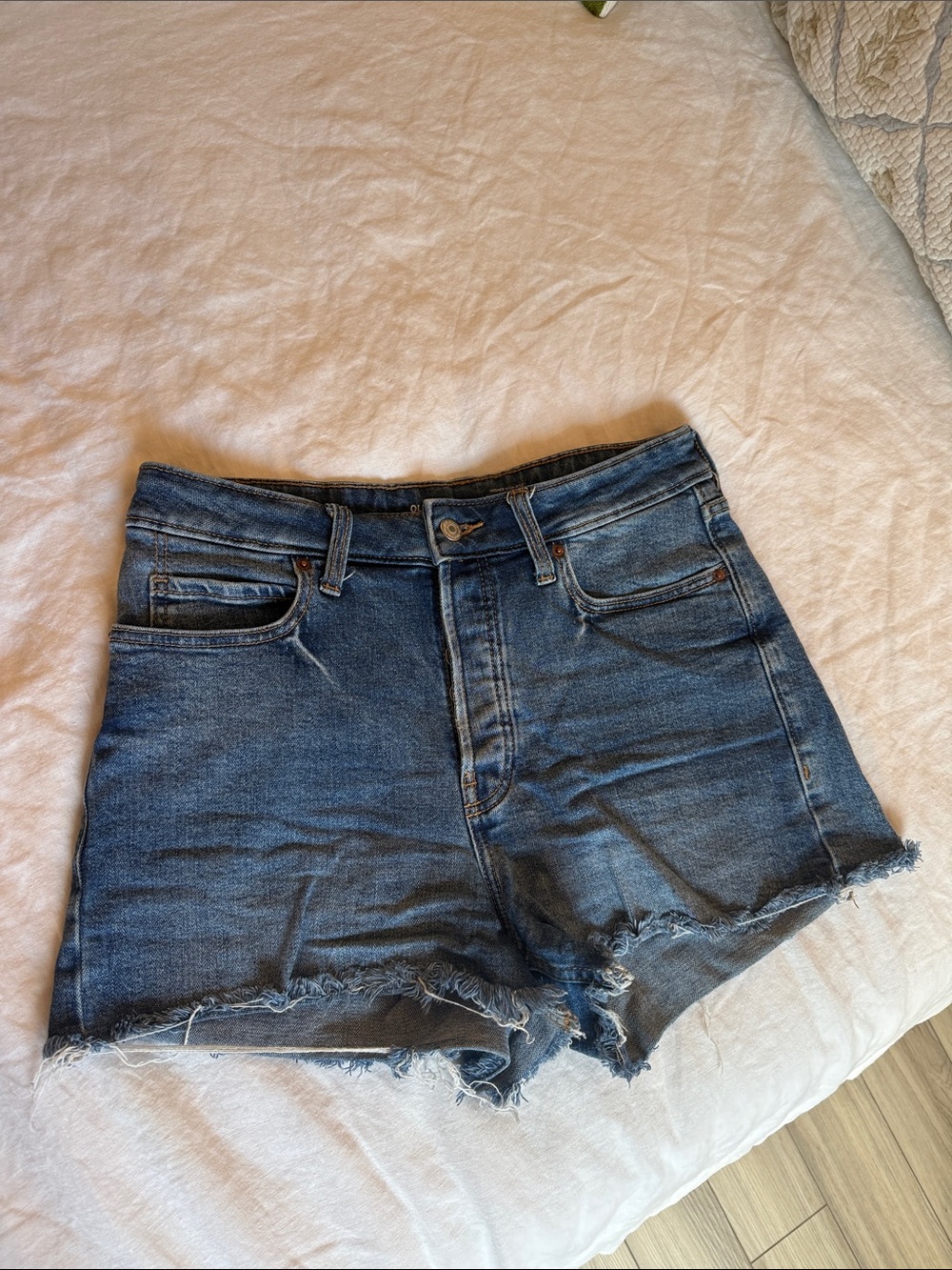 Old Navy Distressed Dark Blue Denim Shorts